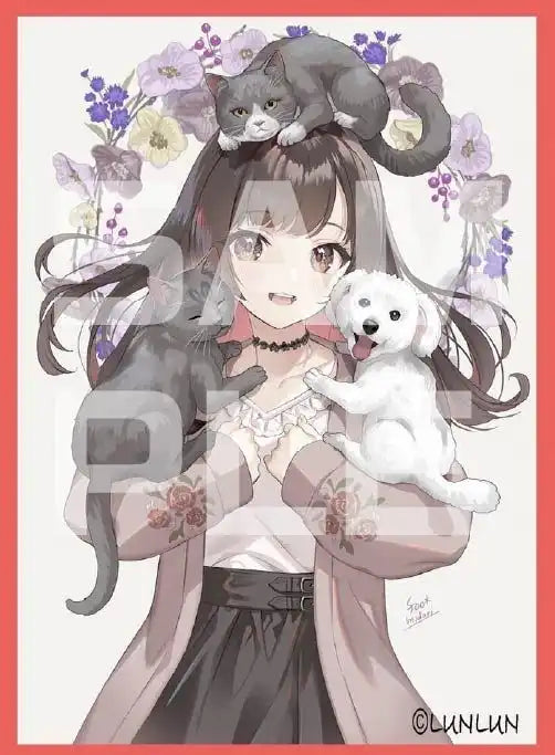 【◎LUNLUNサプライ】『#4』《碧風羽先生オリジナルスリーブ(犬猫看板娘)80枚入り #4