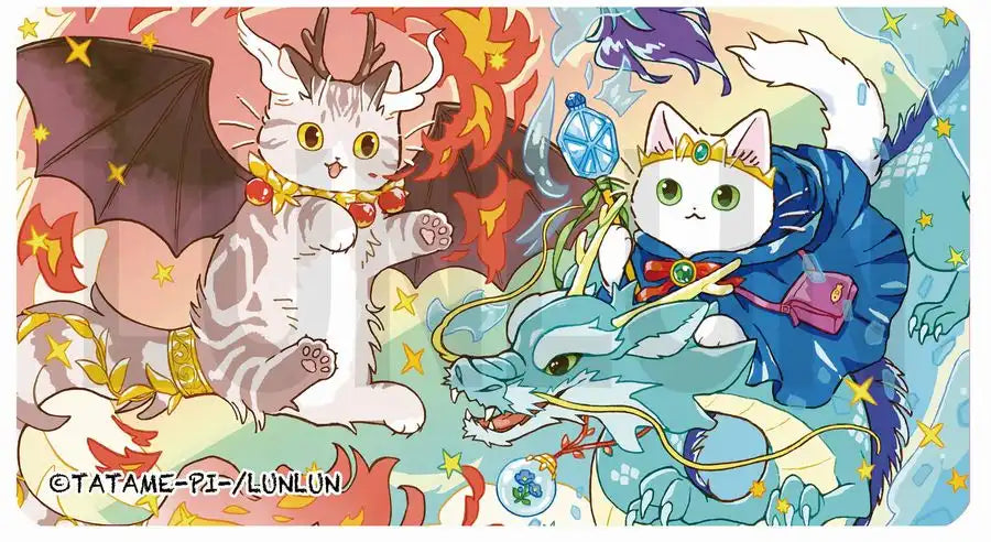 【〇LUNLUNサプライ】『#57』《たたメーピー先生描き下ろしオリジナルプレイマット(猫ドラゴンの伝説)》