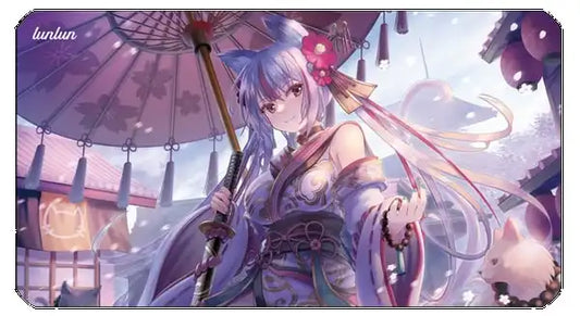 【〇LUNLUNサプライ】『#106』《田中健一先生　描き下ろしオリジナルプレイマット(春：装える猫之図）》